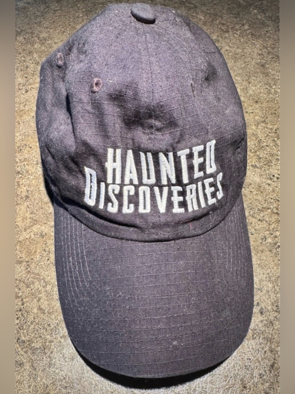 Haunted Discoveries Haunt TV Discovery + Ghost Hunters Black Port Hat Cap